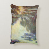 《植物》スイレンバイクロードモネヴィンテージファインアート アクセントクッション (裏面(縦))