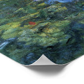 《植物》スイレンバイクロードモネ、ヴィンテージガーデンアート ポスター (角)