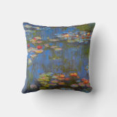《植物》スイレンバイクロード・モネ、ヴィンテージ・自然・アート クッション (裏面)
