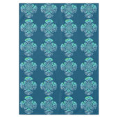 《植物》スイレンパターン（の模様が）あるトンボ テーブルクロス (正面)