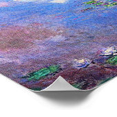 《植物》スイレンポンドバイクロードモネヴィンテージファインアート ポスター (角)