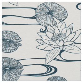 《植物》スイレンポンドホワイト《植物》スイレン布 ファブリック