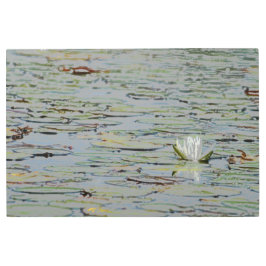 《植物》スイレンポンドレイクフラワーIメタルアート メタルプリント