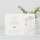 《植物》スイレンミニマルフローラスケッチ日付カードの保存 サンキューカード (スタンド正面)