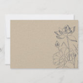 《植物》スイレンミニマルフローラスケッチ日付カードの保存 サンキューカード (裏面)