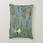 《植物》スイレンレイクフラワーウォーターカラーアクセントピロー アクセントクッション (裏面(縦))