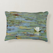 《植物》スイレンレイクフラワーウォーターカラーアクセントピロー アクセントクッション (裏面)