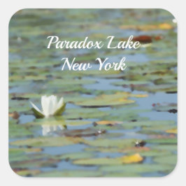 《植物》スイレンレイクフラワーウォーターカラーシール スクエアシール