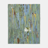 《植物》スイレンレイクフラワーウォーターカラーフリースブランケット フリースブランケット (正面)