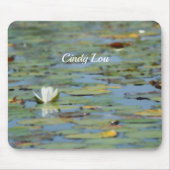 《植物》スイレンレイクフラワーウォーターカラーマウスパッド マウスパッド (正面)