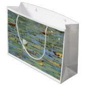 《植物》スイレンレイクフラワーウォーターカラー抱き枕 ラージペーパーバッグ (裏面アングル)