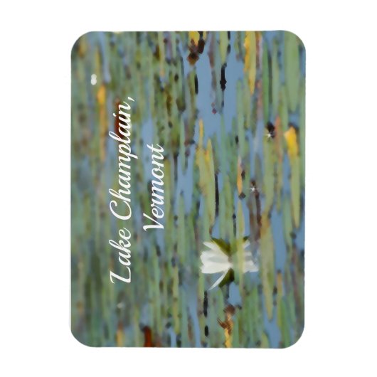 《植物》スイレンレイクフラワーウォーター色フレキシブルマグネット マグネット (縦)