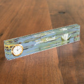 《植物》スイレンレイクフラワーウォーター色 デスクネームプレート (側面)