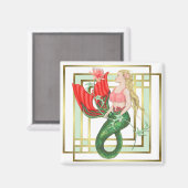 《植物》スイレン人魚 マグネット (正面/裏面)