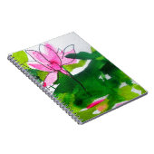 《植物》スイレン抽象芸術水彩フラワーアート ノートブック (右側)