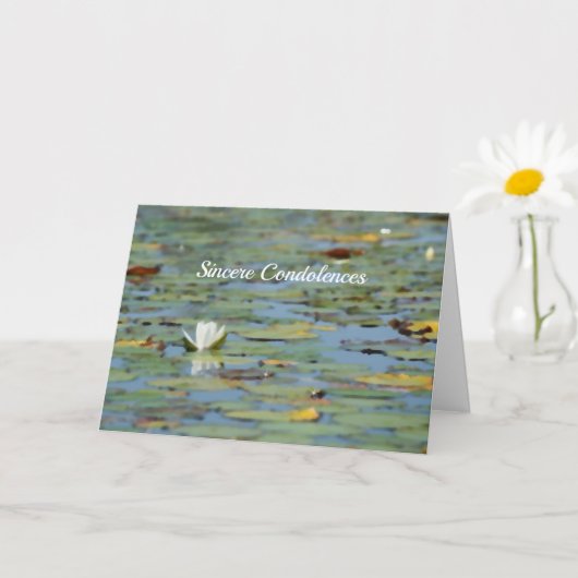 《植物》スイレン湖フラワーウォーター色の共感カード カード (小さな植物)