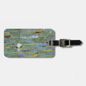 《植物》スイレン湖フラワーウォーター色ラゲージタグ ラゲッジタグ (正面横)