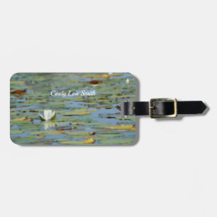 《植物》スイレン湖フラワーウォーター色ラゲージタグ ラゲッジタグ
