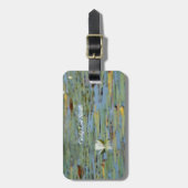 《植物》スイレン湖フラワーウォーター色ラゲージタグ ラゲッジタグ (正面縦)