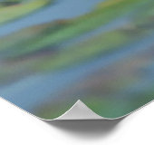 《植物》スイレン湖花水彩画ポスター ポスター (角)