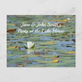 《植物》スイレン湖花水彩絵葉書 ポストカード