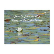 《植物》スイレン湖花水彩絵葉書