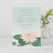 《植物》スイレン結婚式招待状 招待状 (スタンド正面)