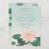 《植物》スイレン結婚式招待状 招待状 (正面/裏面)