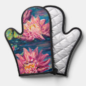 《植物》スイレン絵を描の 鍋つかみ (正面/裏面)