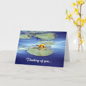 《植物》スイレン考えるの…グリーティングカード カード (黄色い花)