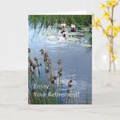 《植物》スイレン退職金カード カード (黄色い花)