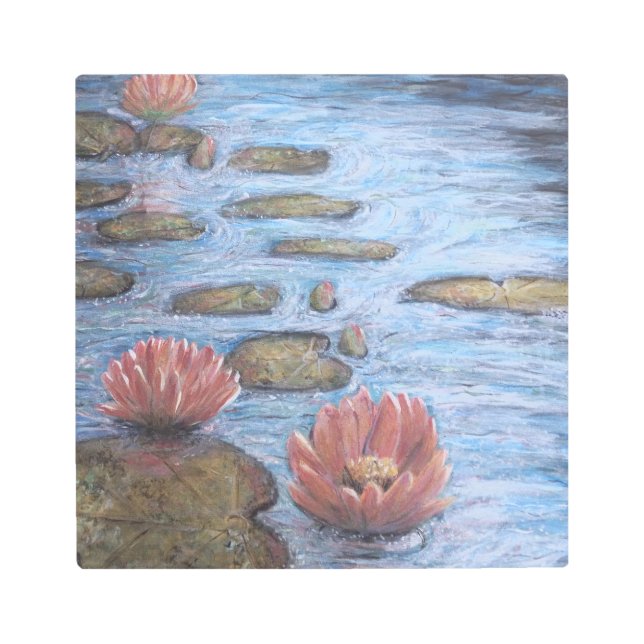 《植物》スイレン金属プリント メタルプリント (正面)