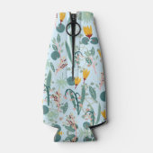 《植物》スイレン開花ガーデンパターンBLue ボトルクーラー (裏面)