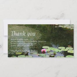 《植物》スイレン2の平和な庭の悔やみや弔慰は感謝していしています サンキューカード