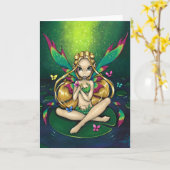 "《植物》スイレン"の挨拶状 カード (黄色い花)