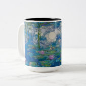 《植物》スイレン、インフィニティドットバイアフタークロードモネ ツートーンマグカップ (正面左)