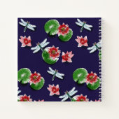 《植物》スイレン&ドラゴンフライ・モノグラム・スケッチ|ノート ノートブック (裏面)