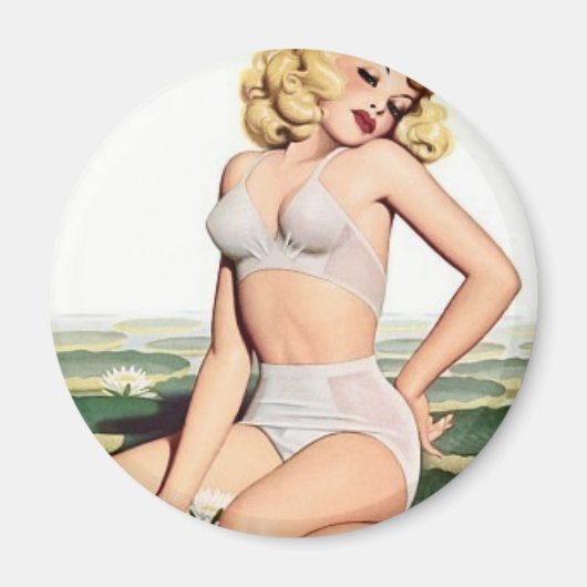 《植物》スイレン マグネット (正面)