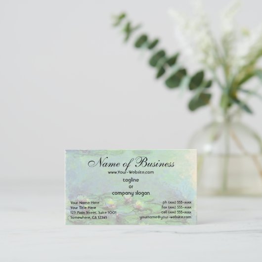 《植物》スイレン(1914)by Claude Monet 名刺 (スタンド正面)