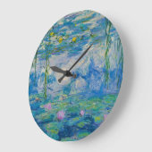 《植物》スイレン、1916年～1919年、Claude Monet著 ラージ壁時計 (傾斜)
