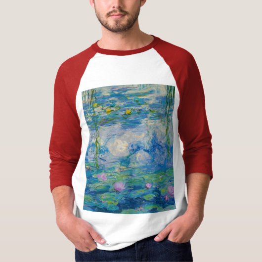 《植物》スイレン, 1916-1919 by Claude Monet Tシャツ (正面)