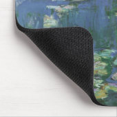 《植物》スイレンbyクロード・モネ，ヴィンテージの花 マウスパッド (コーナー)