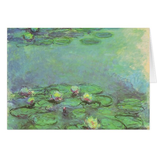 《植物》スイレンbyクロード・モネ,ヴィンテージ印象主義 (正面横)