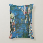 《植物》スイレンbyクロード・モネ,ヴィンテージ印象主義 アクセントクッション (正面(垂直))