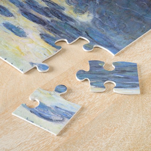 《植物》スイレンbyクロード・モネ,ヴィンテージ印象主義 ジグソーパズル (側面)