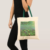 《植物》スイレンbyクロード・モネ,ヴィンテージ印象主義 トートバッグ (正面(商品))