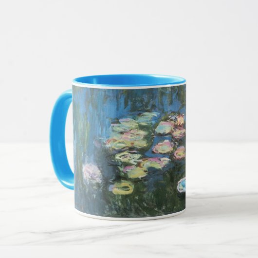 《植物》スイレンbyクロード・モネ,ヴィンテージ印象主義 マグカップ (正面左)