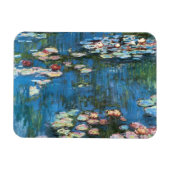 《植物》スイレンbyクロード・モネ,ヴィンテージ印象主義 マグネット (横)