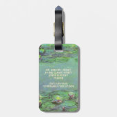 《植物》スイレンbyクロード・モネ，ヴィンテージ印象主義 ラゲッジタグ (裏面縦)