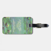 《植物》スイレンbyクロード・モネ,ヴィンテージ印象主義 ラゲッジタグ (裏面横)